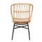 Baxton Studio Caelia Modern Bohemian Natural Brown Rattan and Black Metal Chair 207-12676 - alternate 2
